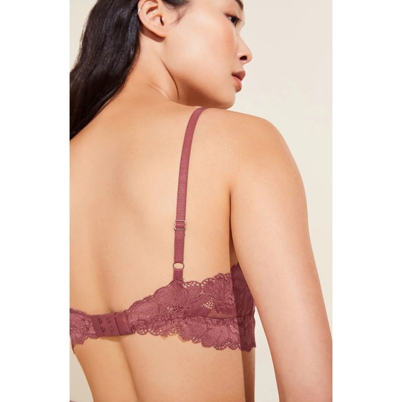 Eberjey NWT Rosalia TENCEL™ Modal Bralette Rosewood Size X-Small MSRP $78 - Picture 2 of 4